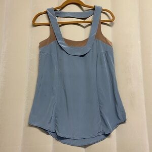 Geren Ford Women’s Blouse XS 100% Silk Hanging Neckline Designer Quiet Luxury